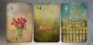 Kombination Blumen Fuchs Haus